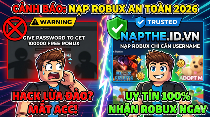 🛑 Cảnh Báo Lừa Đảo Nạp Robux Và Tiêu Chí Chọn Web Nạp Uy Tín 2026